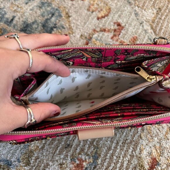 Sakroots Pink and Brown Floral Wristlet - Picture 6 of 8